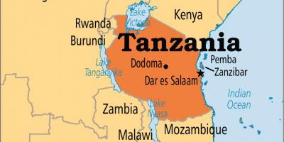 Χάρτης του νταρ ες σαλάμ της τανζανίας