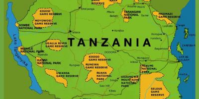 Χάρτης της τανζανίας