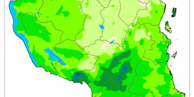 Χάρτης της τανζανίας για το κλίμα